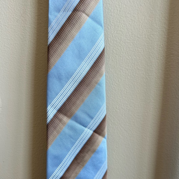 Tizzano Collections Light Blue and Brown Tie - Picture 2 of 4